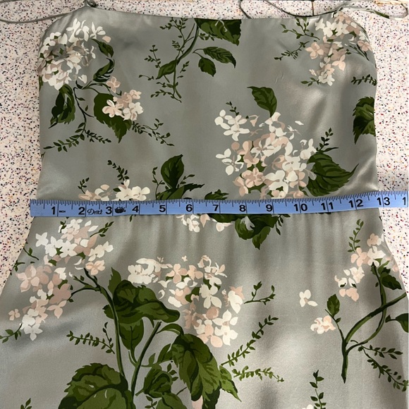 Reformation Frankie Silk Maxi Slip Dress Tea Garden Floral Slit Women’s Size 4 - Picture 11 of 12